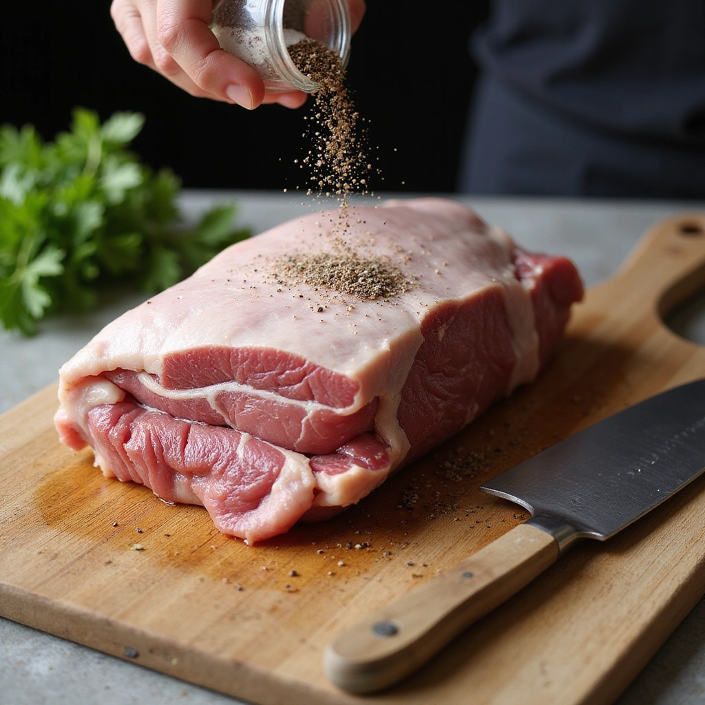 Authentic North Carolina Vinegar BBQ Sauce Pulled Pork Recipe - Step 1: Prepare the Pork Shoulder