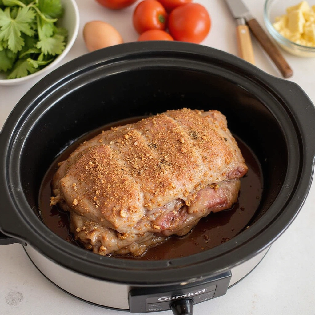 Authentic North Carolina Vinegar BBQ Sauce Pulled Pork Recipe - Step 2: Slow Cook the Pork