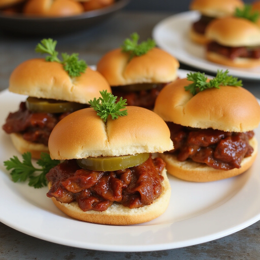 BBQ Beef Sliders on Hawaiian Rolls – Perfect Party Recipe - Step 6: Garnish and Serve