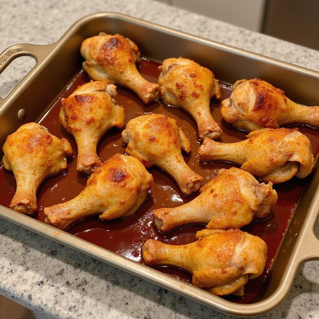 BBQ Chicken Drumsticks Oven Recipe for Easy Family Dinner - Step 4: Place Chicken in Roasting Pan