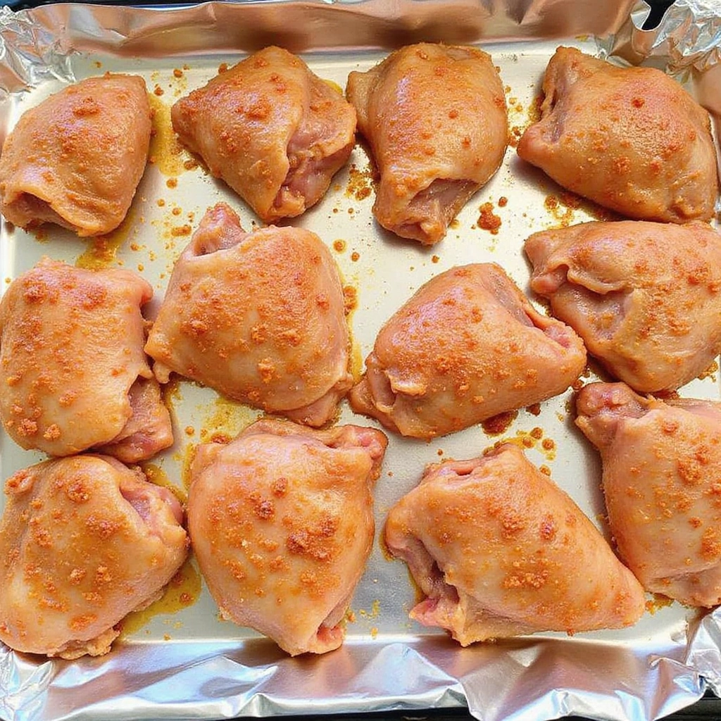 BBQ Chicken Thighs Oven Recipe That’s Crispy Outside Juicy Inside - Step 4: Arrange Chicken on Baking Sheet