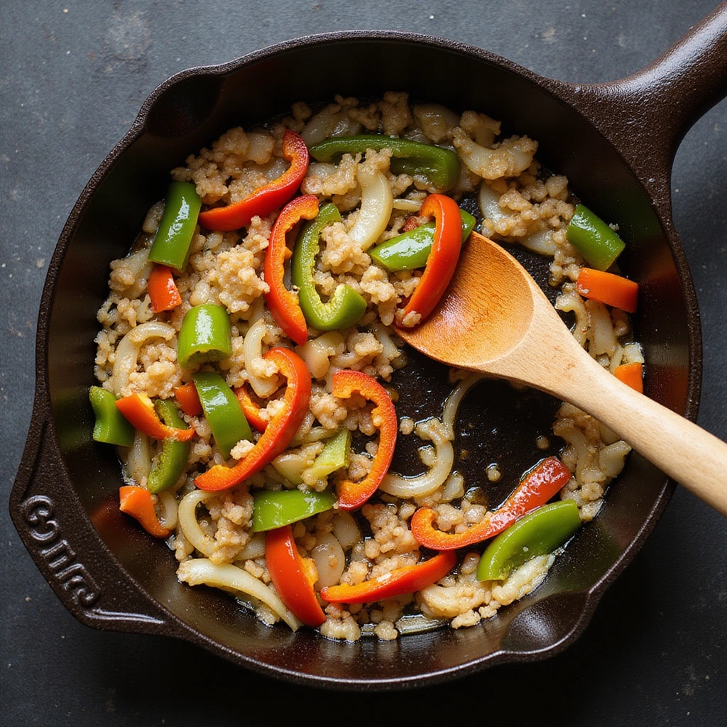 BBQ Chicken and Rice Recipe That’s Comforting and Flavorful - Step 4: Sauté the Vegetables