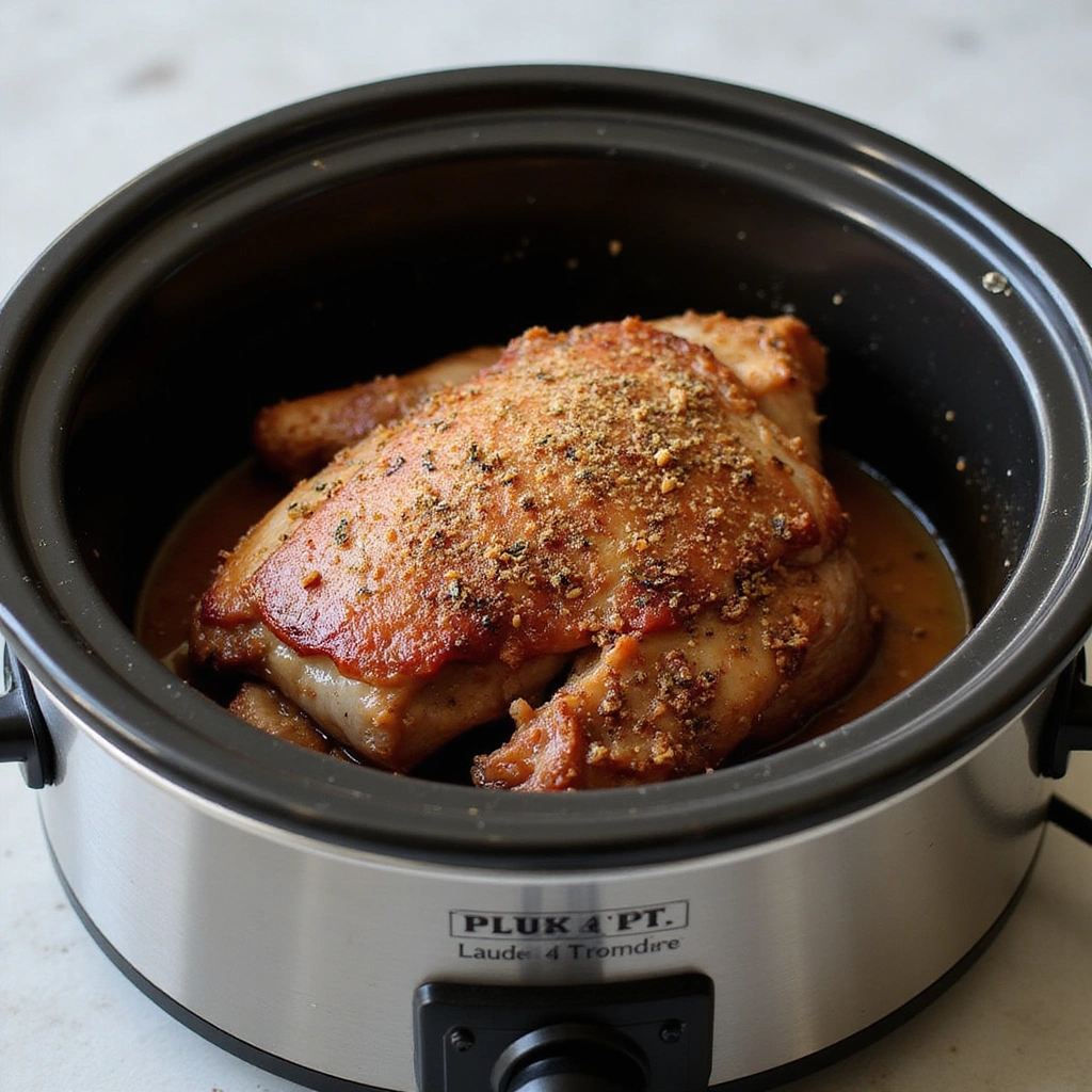 BBQ Dry Rub Pulled Pork Recipe with Smoky Flavor - Step 4: Place in the Slow Cooker