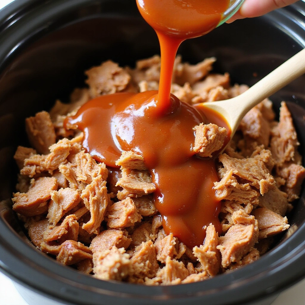 BBQ Pork Roast Crock Pot Recipe That’s Full of Flavor - Step 7: Mix with Sauce