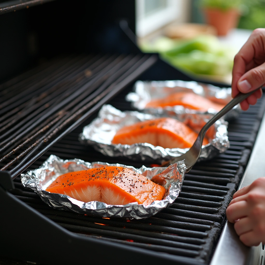 BBQ Salmon in Foil Recipe That’s Simple and Flavorful 6 BBQ Salmon in Foil Recipe That’s Simple and Flavorful - Step 6: Preheat the Grill
