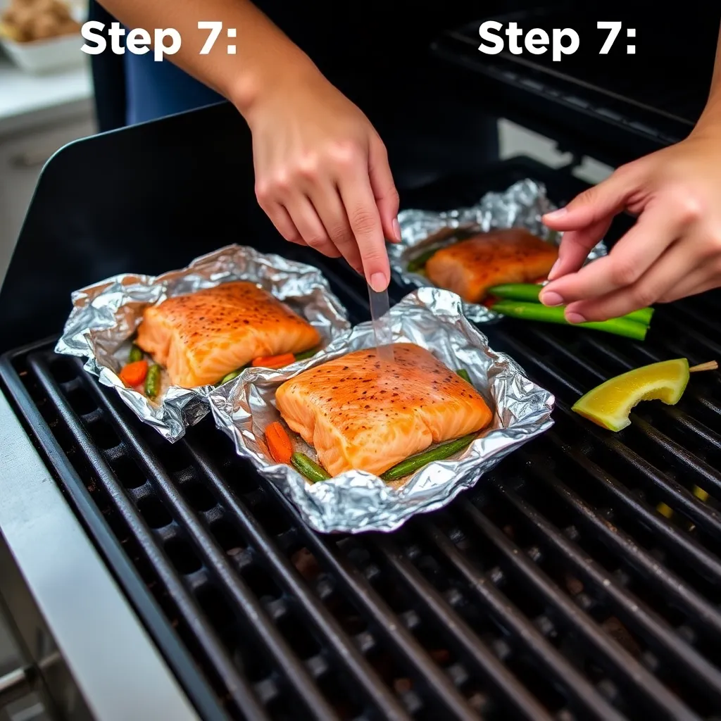 BBQ Salmon in Foil Recipe That’s Simple and Flavorful 7 BBQ Salmon in Foil Recipe That’s Simple and Flavorful - Step 7: Grill the Salmon