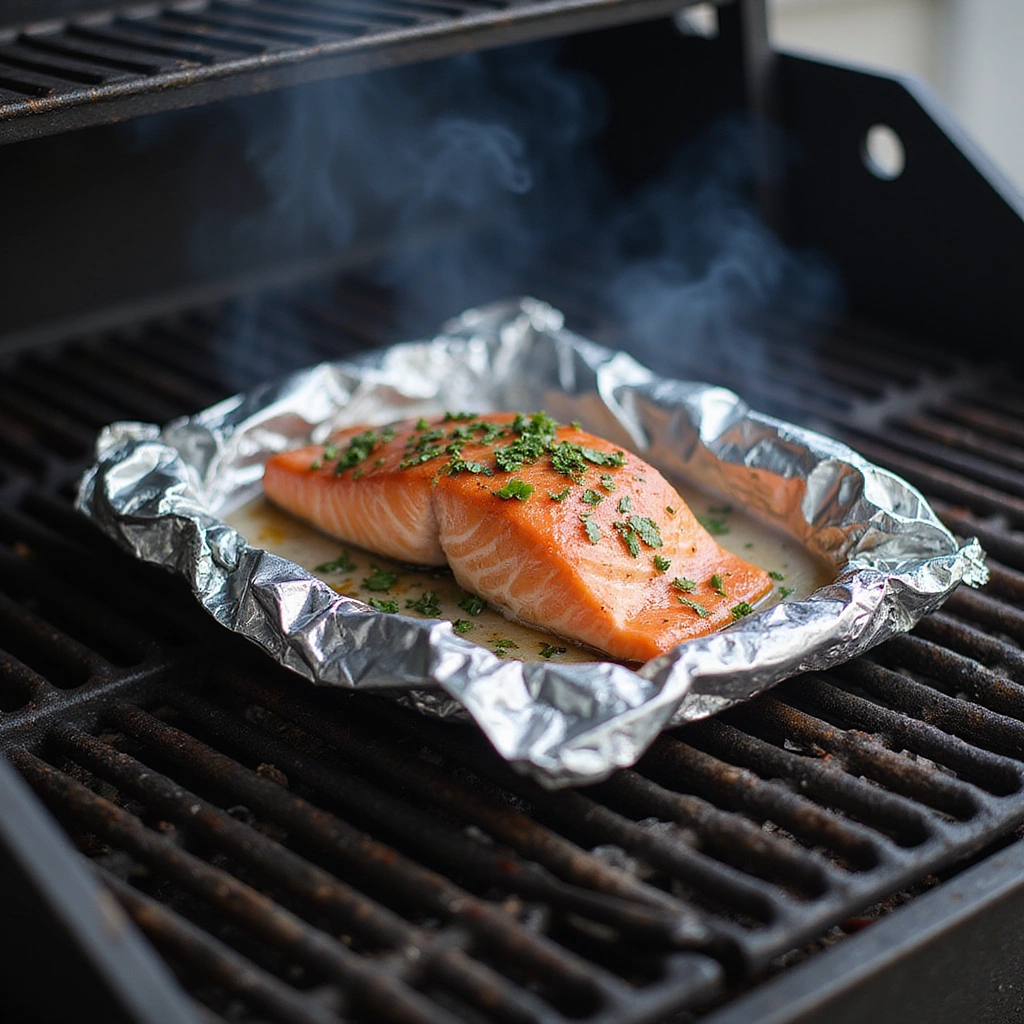 BBQ Whole Salmon in Foil Recipe That’s Healthy and Easy - Step 6: Grill the Salmon