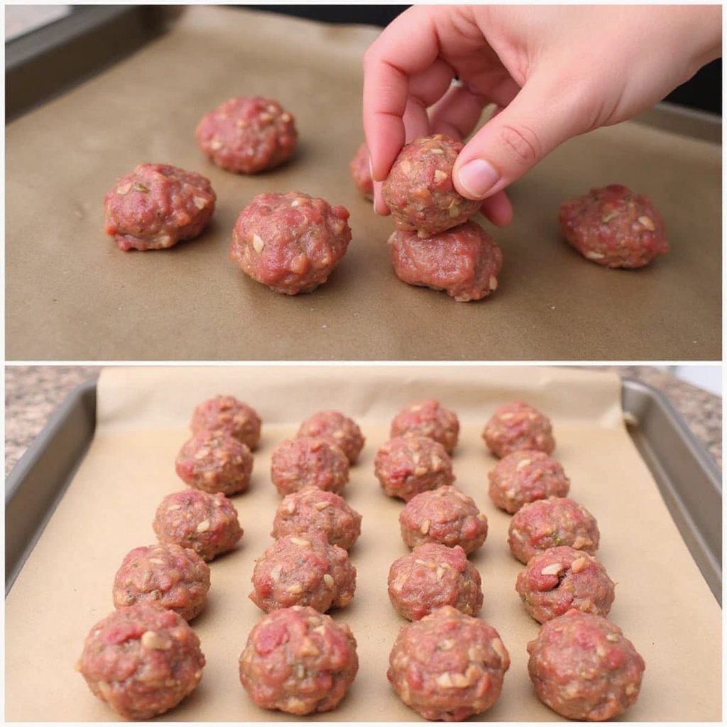 Classic BBQ Meatballs with Grape Jelly Recipe Everyone Loves - Step 3: Shape the Meatballs