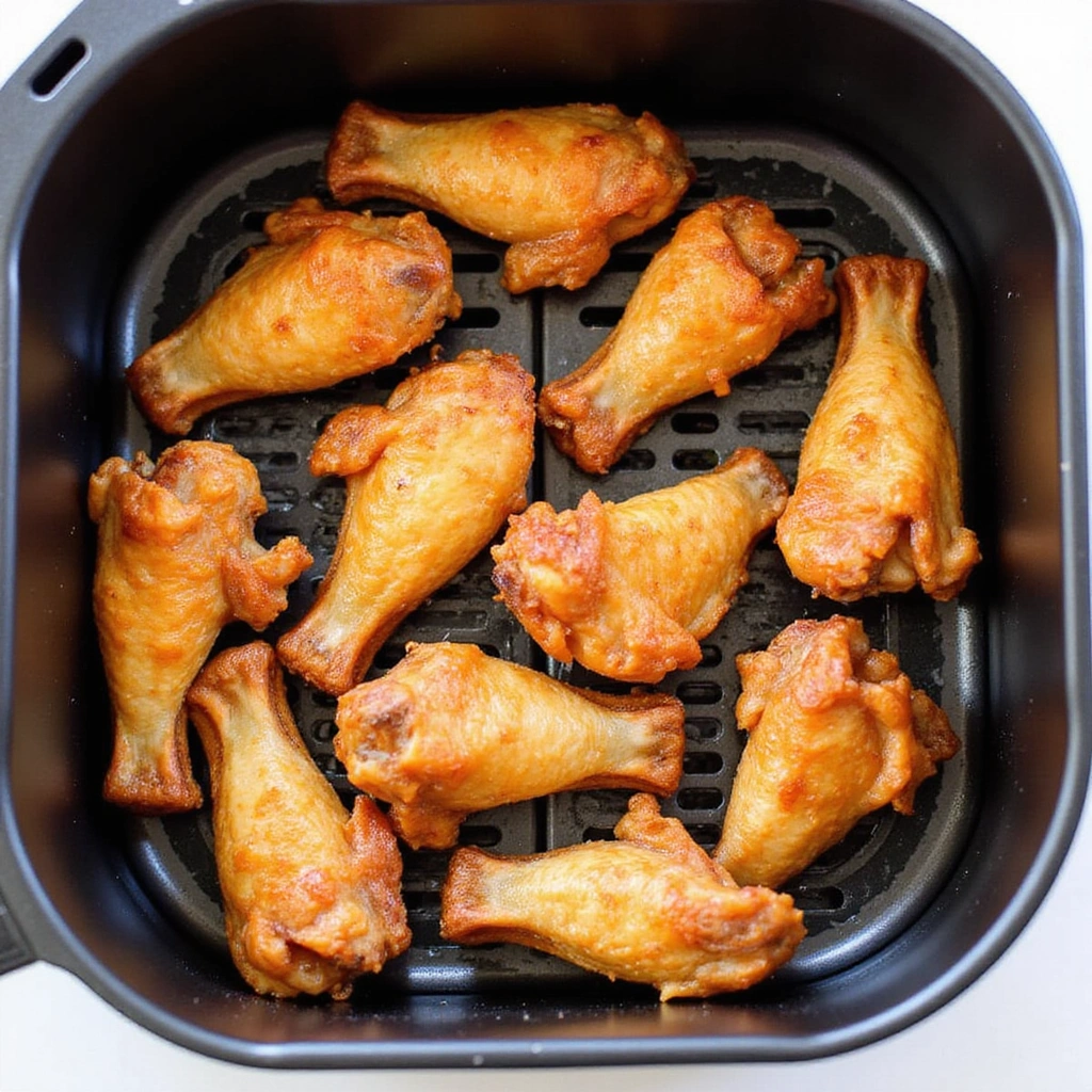 Crispy Air Fryer Chicken Wings with Honey BBQ Glaze - Step 4: Arrange Wings in Air Fryer Basket