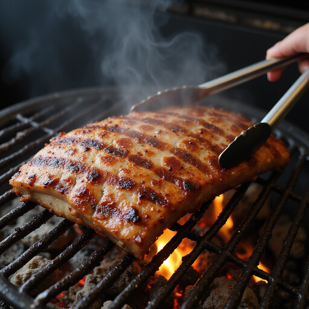 Crispy Sliced Pork Belly Korean BBQ Recipe to Try at Home - Step 6: Grill the Pork Belly