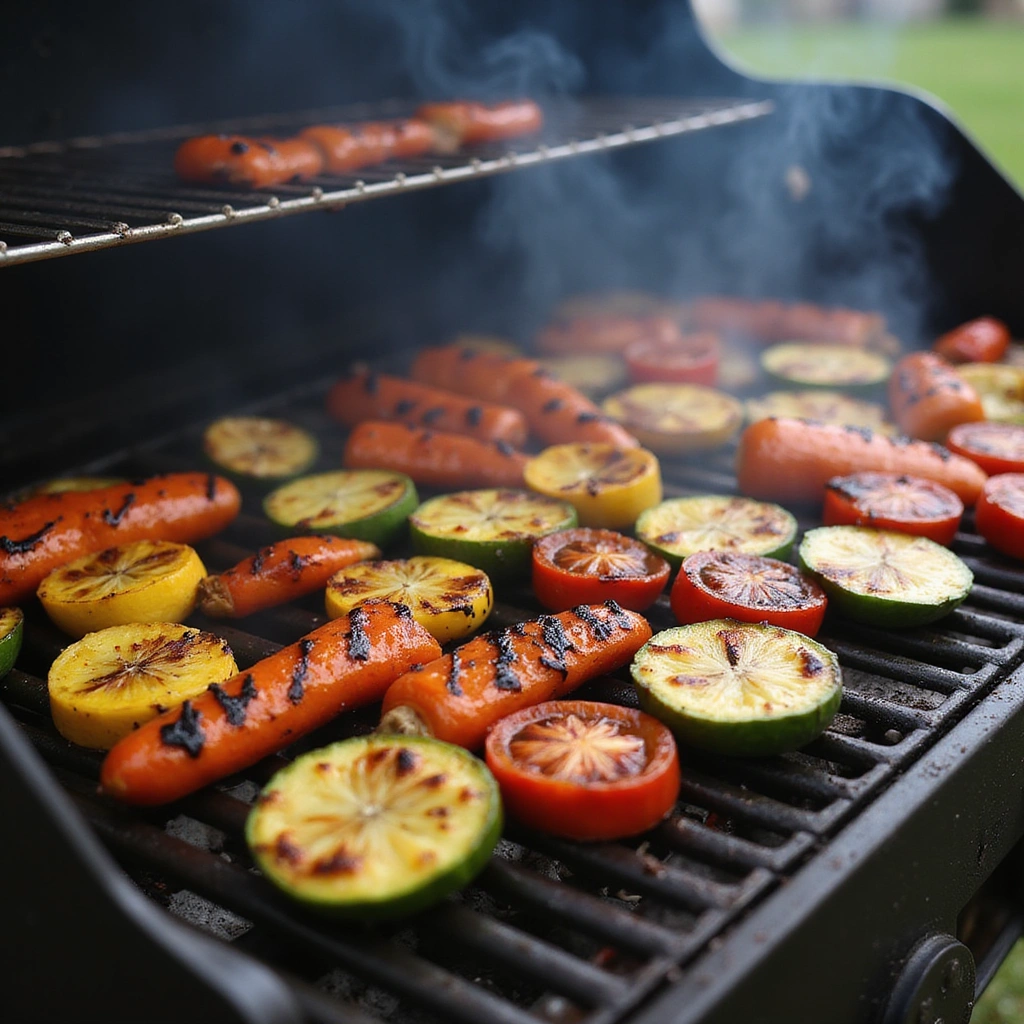 Crispy Sliced Pork Belly Korean BBQ Recipe to Try at Home - Step 8: Grill the Vegetables