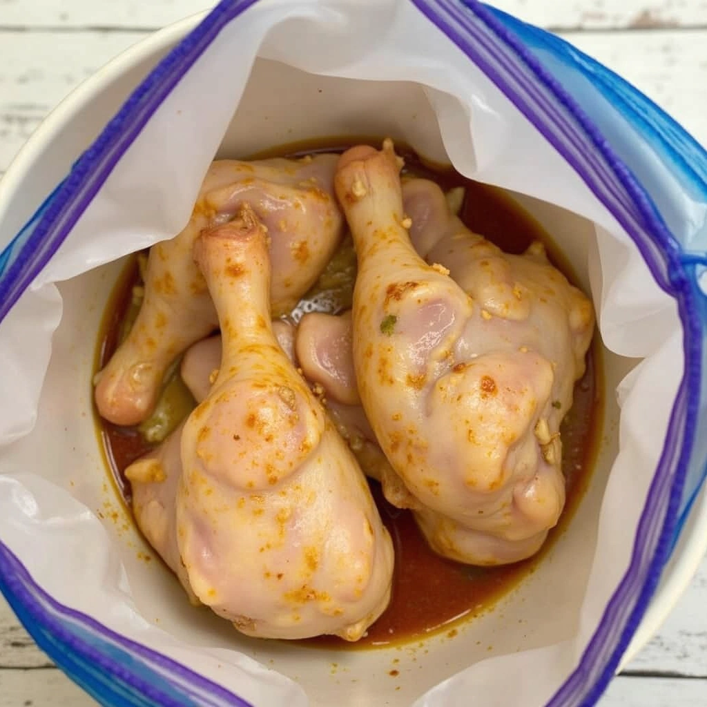 Crockpot BBQ Chicken Legs Recipe That Falls Off the Bone 2 Crockpot BBQ Chicken Legs Recipe That Falls Off the Bone - Step 2: Marinate the Chicken