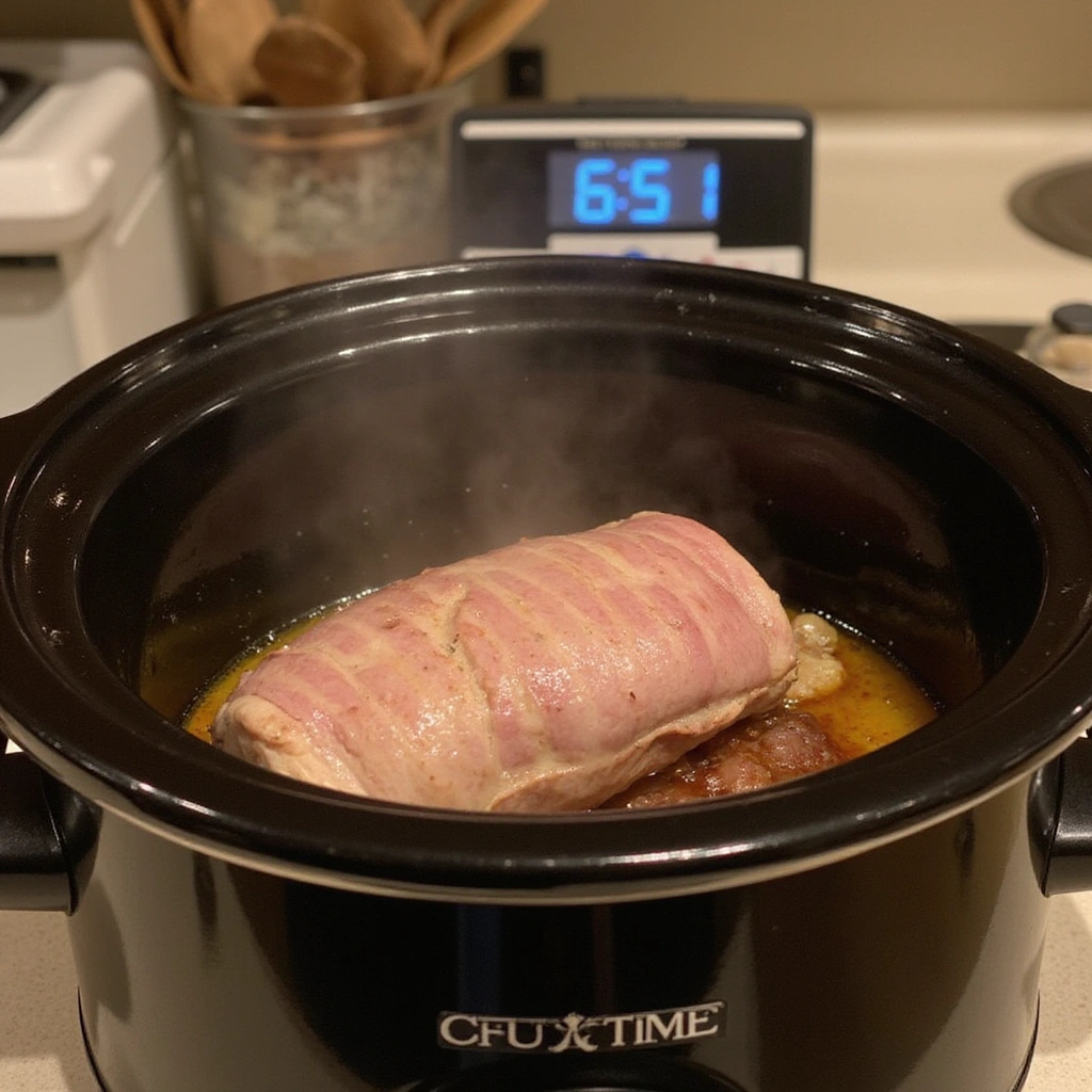 Easy Pork Loin Crock Pot BBQ Recipe You’ll Make Again - Step 6: Cook on Low