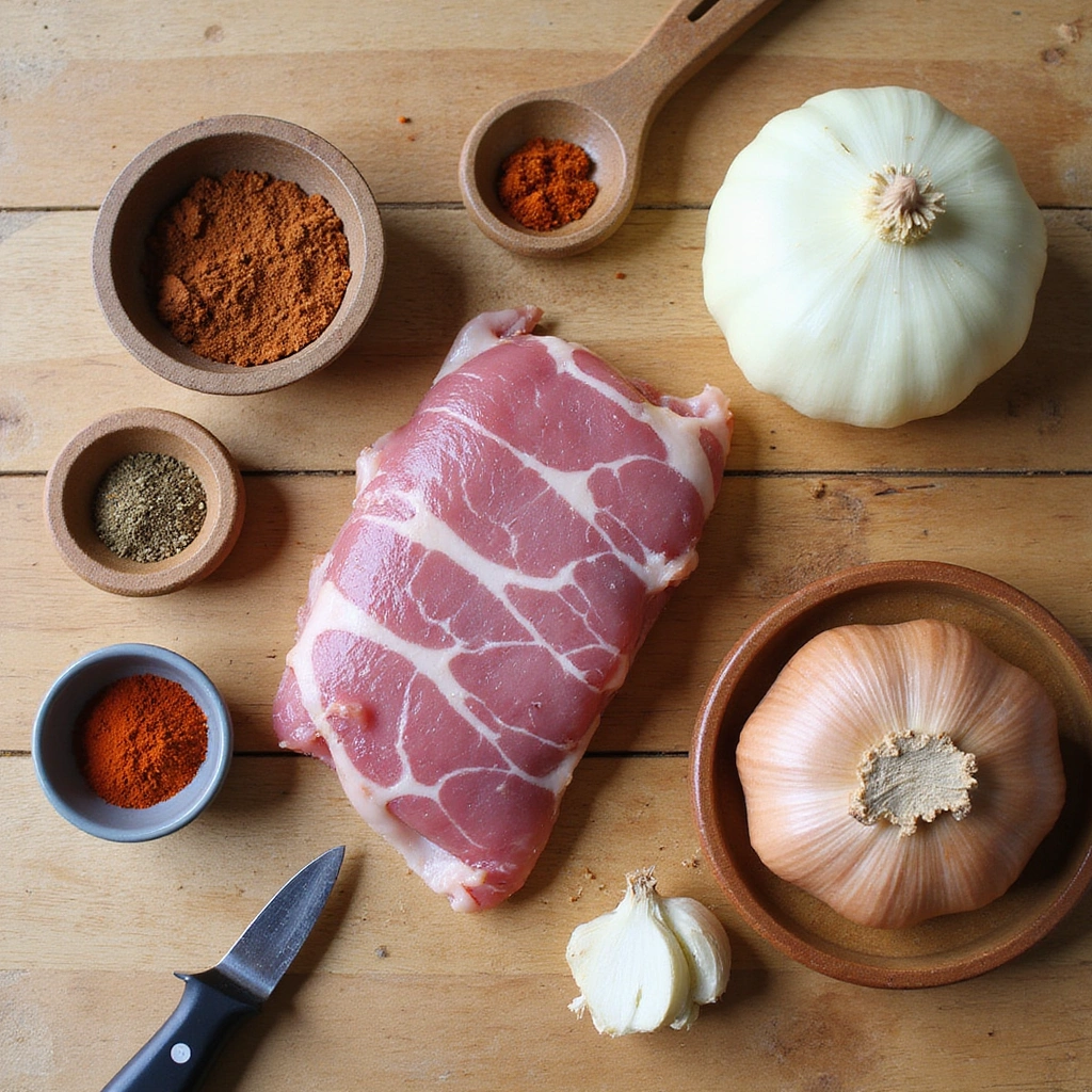 Easy Pulled Pork Crock Pot Recipe Without BBQ Sauce - Step 1: Prepare Ingredients