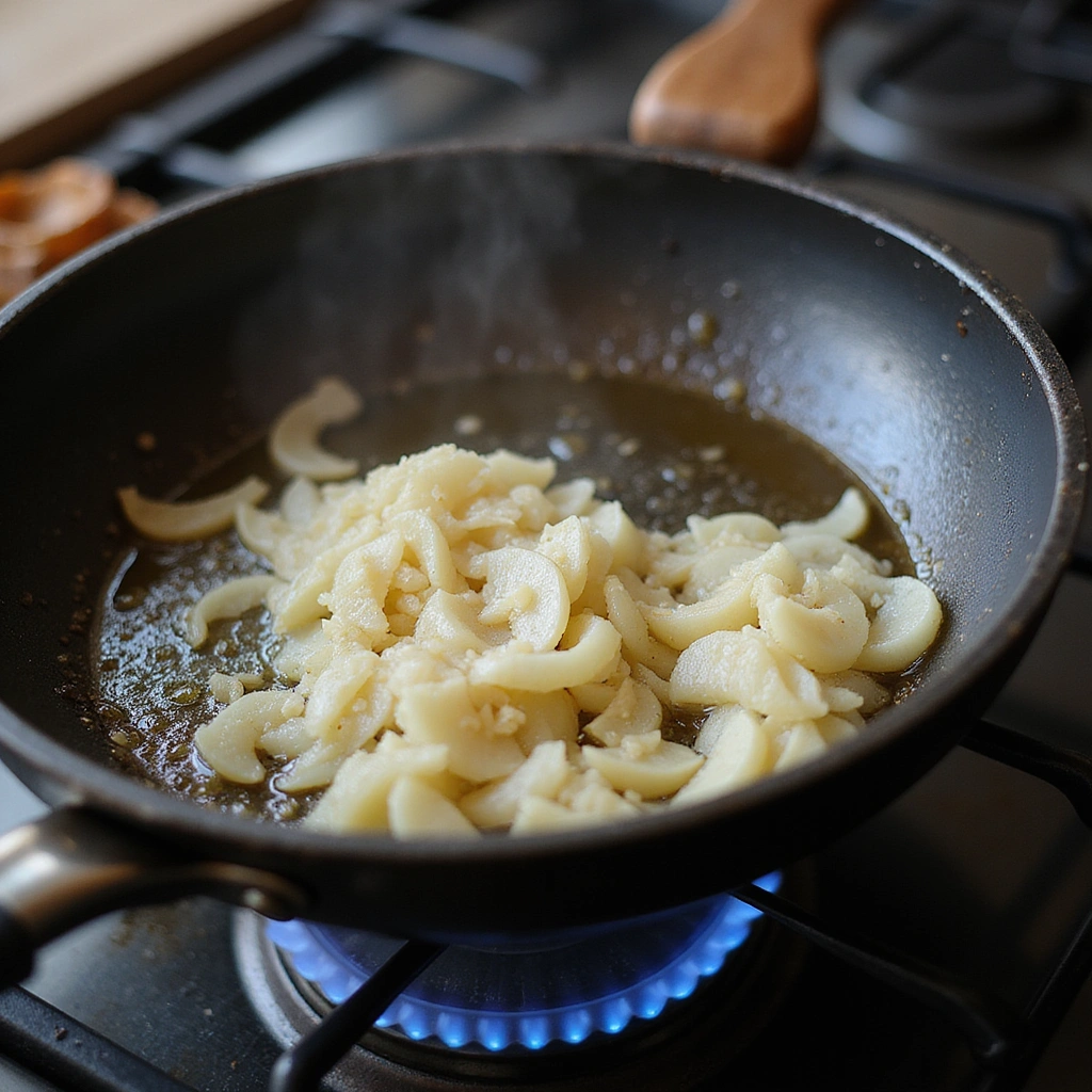 Easy Pulled Pork Crock Pot Recipe Without BBQ Sauce - Step 2: Sauté Aromatics