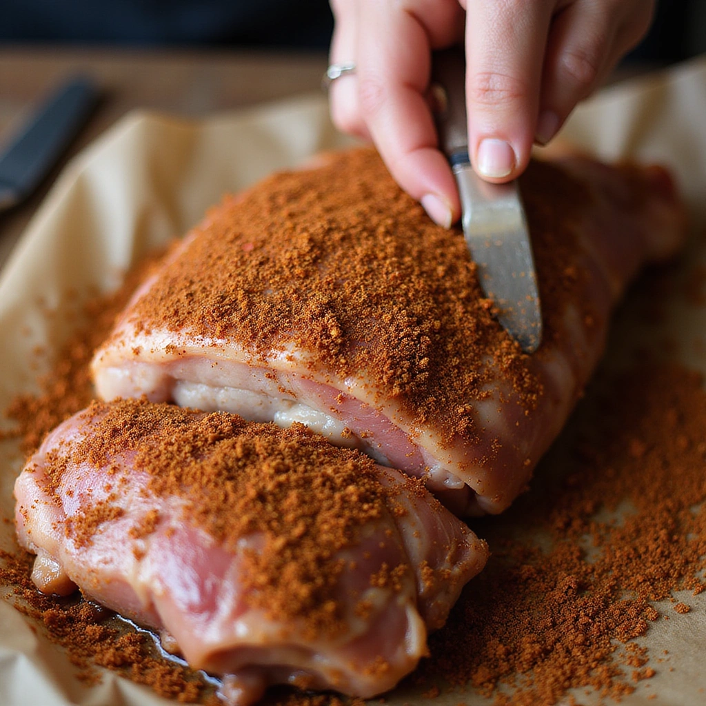 Easy Pulled Pork Crock Pot Recipe Without BBQ Sauce - Step 3: Season the Pork