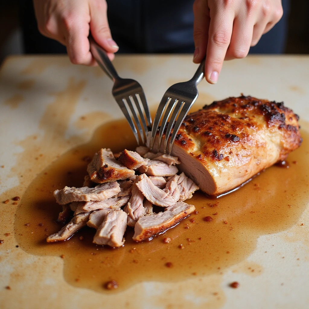 Easy Pulled Pork Crock Pot Recipe Without BBQ Sauce - Step 6: Shred the Pork