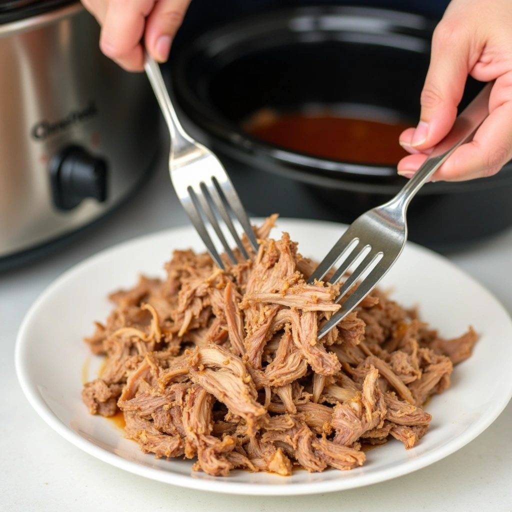 Flavor-Packed BBQ Pulled Pork Crock Pot Recipe for Busy Nights - Step 6: Shred the Pork