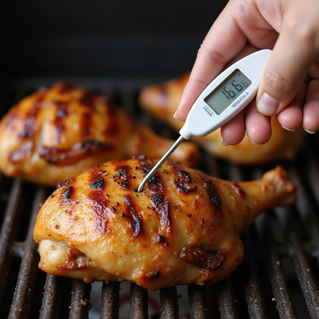 Grilled BBQ Chicken Legs Recipe That’s Crispy and Juicy - Step 6: Check Internal Temperature