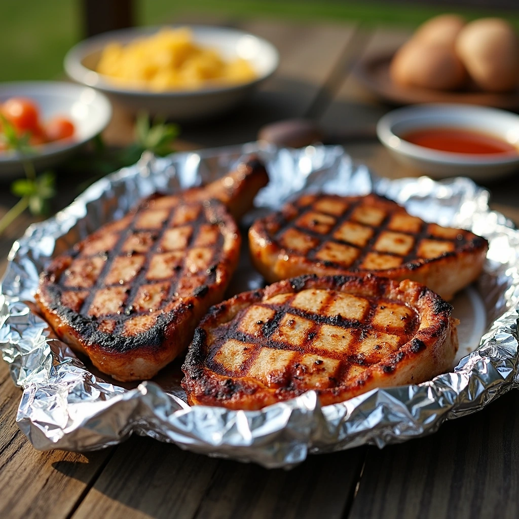 Grilled BBQ Pork Chop Recipe with Smoky Flavor - Step 8: Rest the Pork Chops
