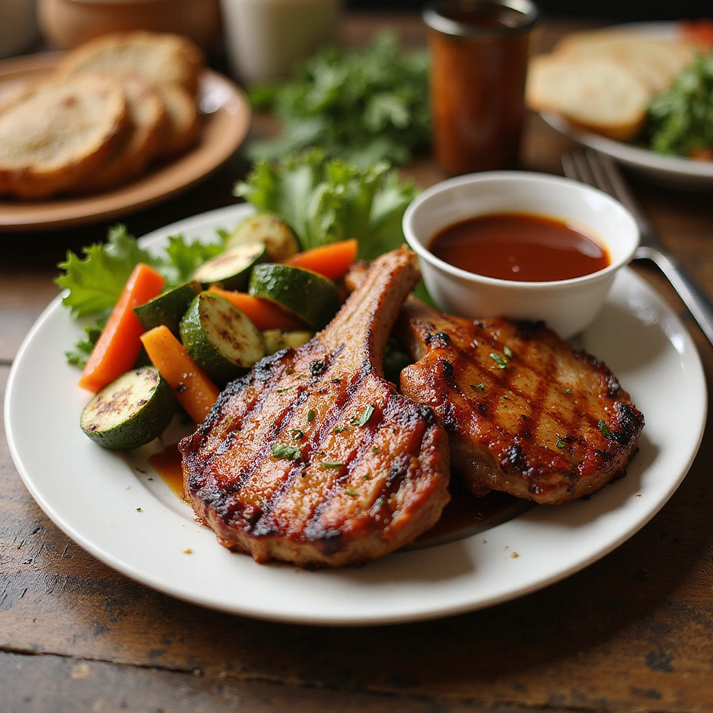 Grilled BBQ Pork Chop Recipe with Smoky Flavor - Step 9: Serve and Enjoy
