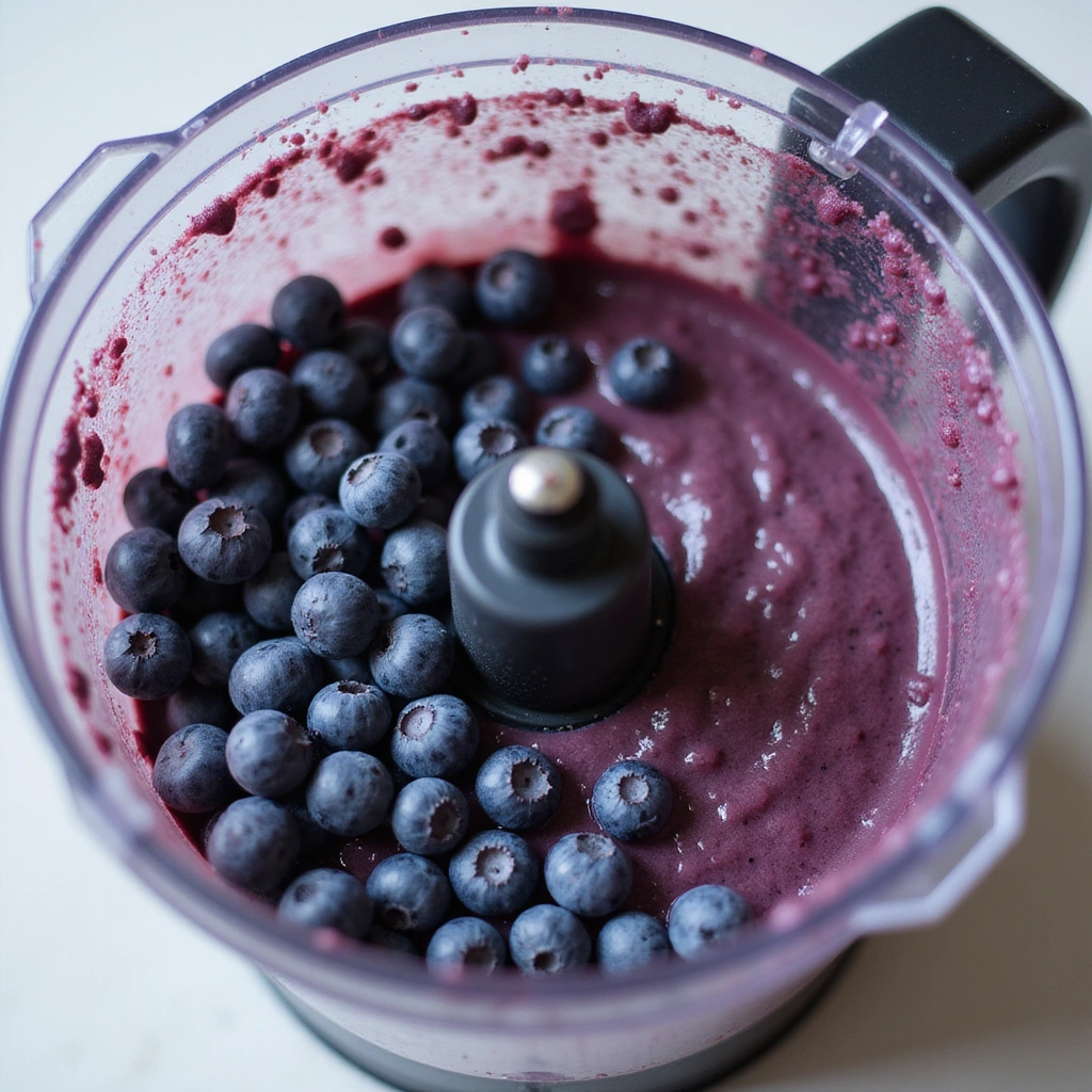 Homemade Blueberry BBQ Sauce Recipe Perfect for Canning - Step 2: Blend Blueberries