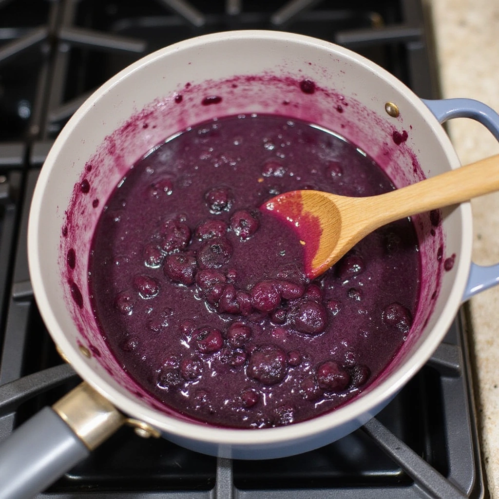 Homemade Blueberry BBQ Sauce Recipe Perfect for Canning - Step 3: Combine Ingredients in Pot