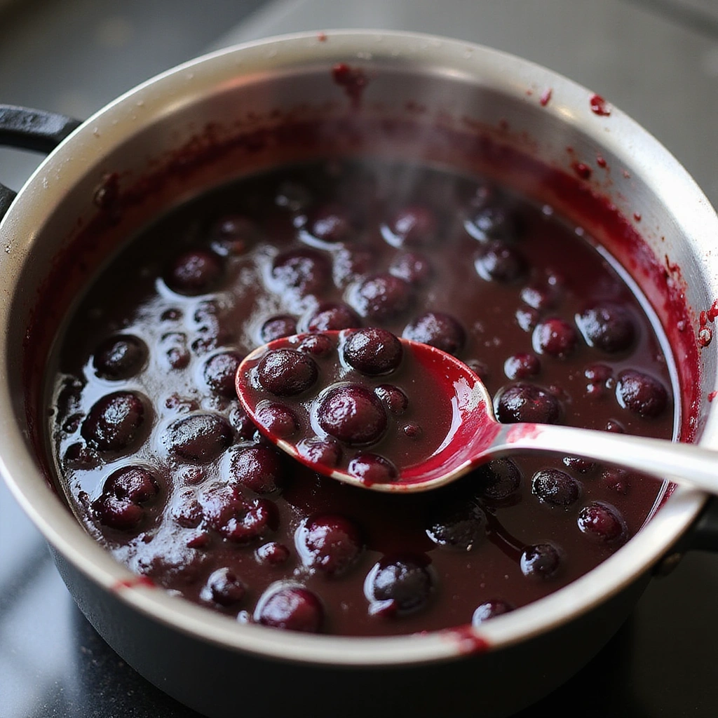Homemade Blueberry BBQ Sauce Recipe Perfect for Canning - Step 5: Simmer the Sauce