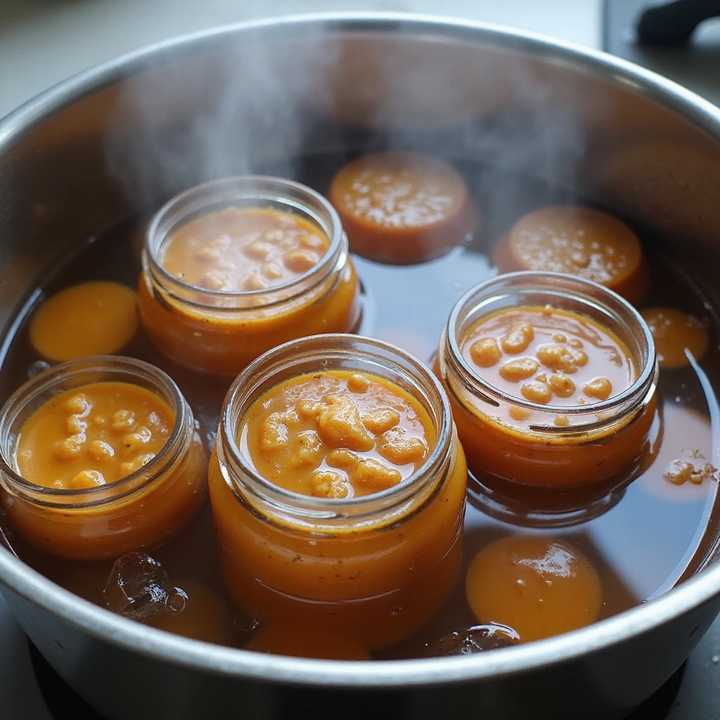 Homemade Blueberry BBQ Sauce Recipe Perfect for Canning - Step 8: Seal and Process Jars
