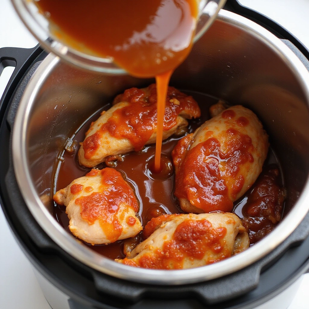 Instant Pot BBQ Chicken Recipe That’s Quick and Delicious - Step 4: Add BBQ Sauce