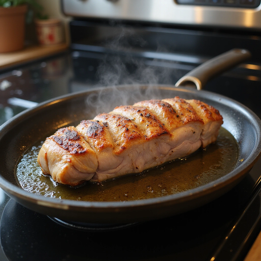 Juicy BBQ Pork Loin Crock Pot Recipe That’s Simple and Delicious - Step 3: Sear the Pork Loin