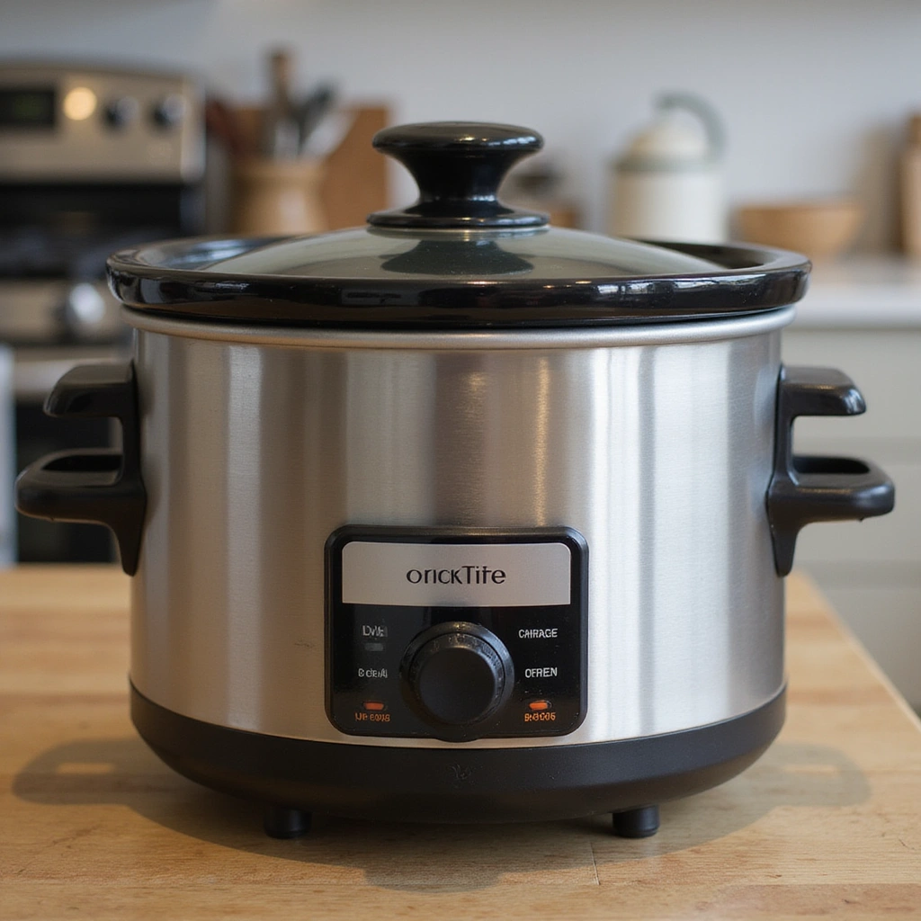 Juicy Pulled Pork Crock Pot BBQ with Homemade Barbecue Sauce - Step 5: Set the Crock Pot