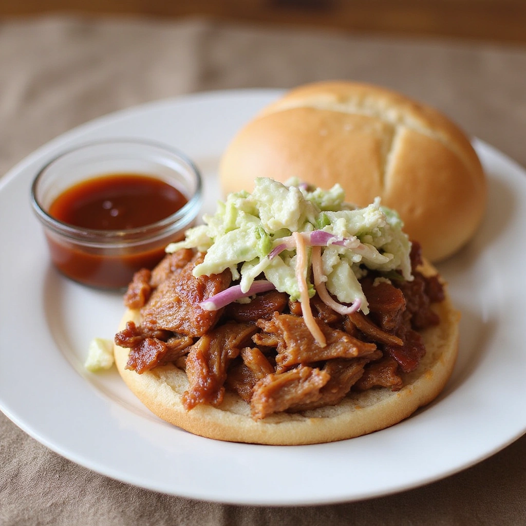 Juicy Pulled Pork Crock Pot BBQ with Homemade Barbecue Sauce - Step 8: Serve