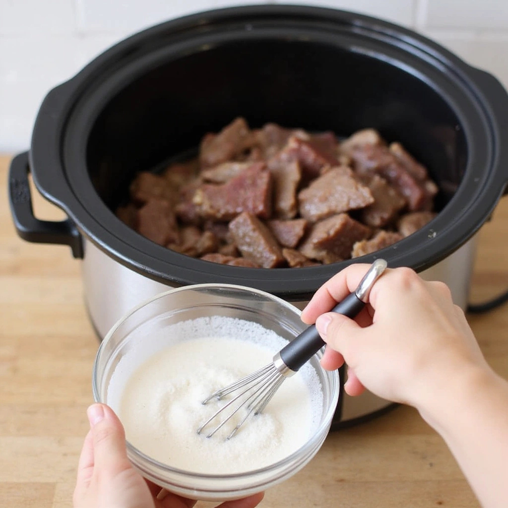 Tender BBQ Beef Tips Crock Pot Recipe with Rich Gravy - Step 7: Thicken the Gravy (if needed)