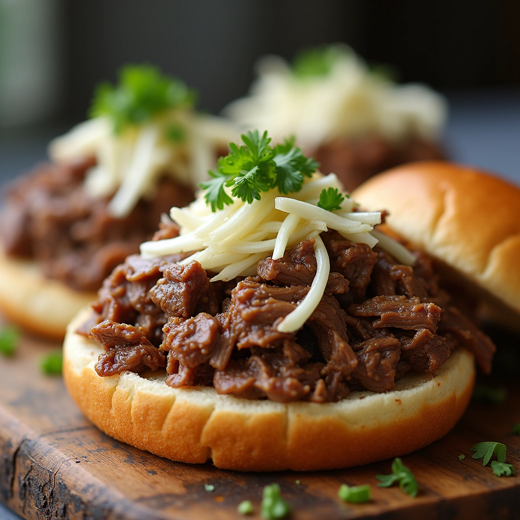 Tender Rump Roast Crock Pot BBQ Shredded Beef Recipe - Step 8: Serve and Enjoy