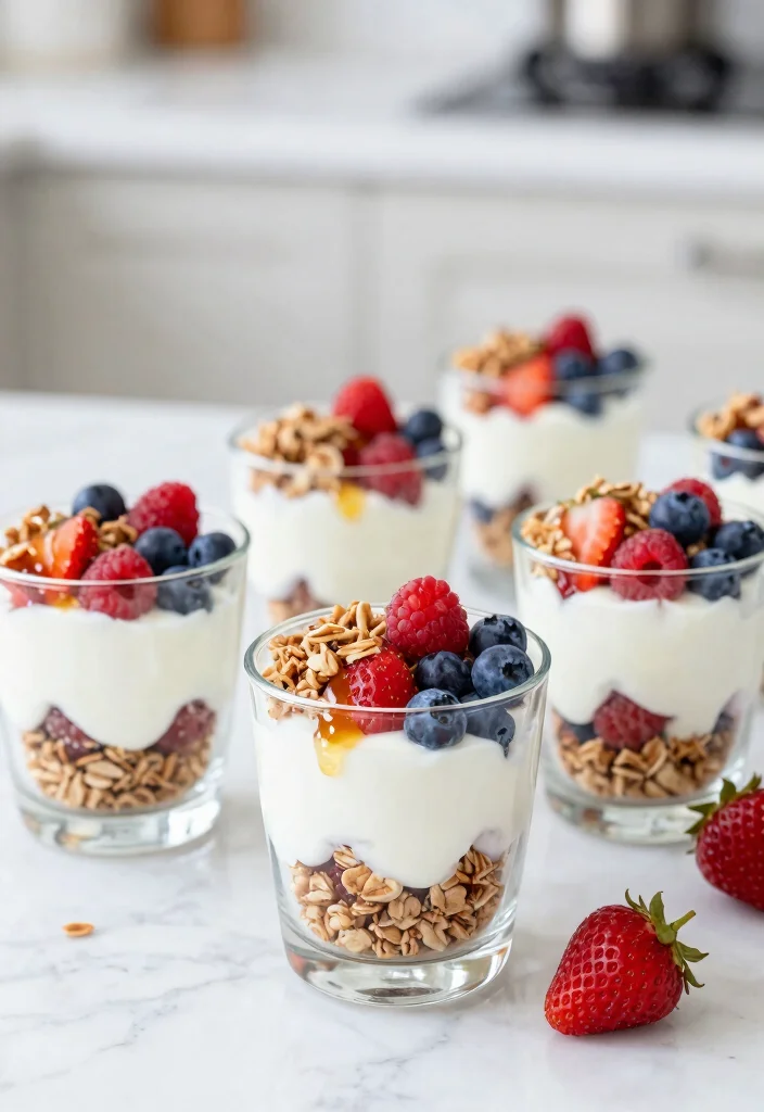 10 Dessert Cup Recipes for Easy No Bake Entertaining 12 10 Dessert Cup Recipes for Easy No Bake Entertaining - 2. Berry Yogurt Parfaits 1