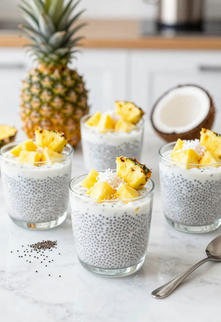 10 Dessert Cup Recipes for Easy No Bake Entertaining 45 10 Dessert Cup Recipes for Easy No Bake Entertaining - 5. Tropical Coconut Chia Pudding Cups 1