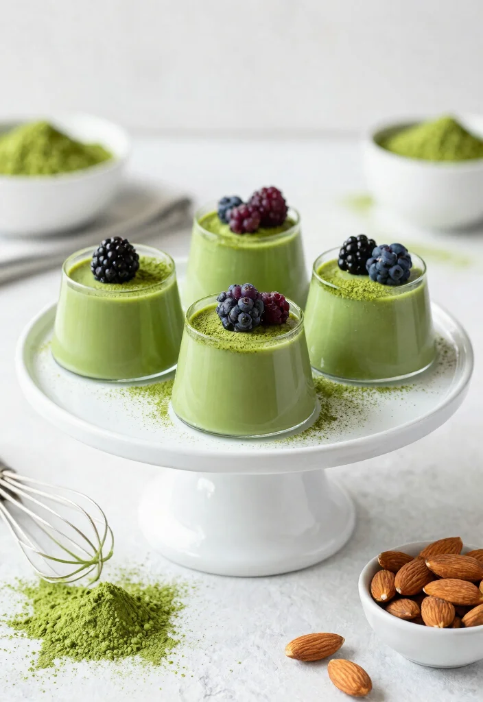 10 Dessert Cup Recipes for Easy No Bake Entertaining 56 10 Dessert Cup Recipes for Easy No Bake Entertaining - 6. Matcha Green Tea Pudding Cups 1