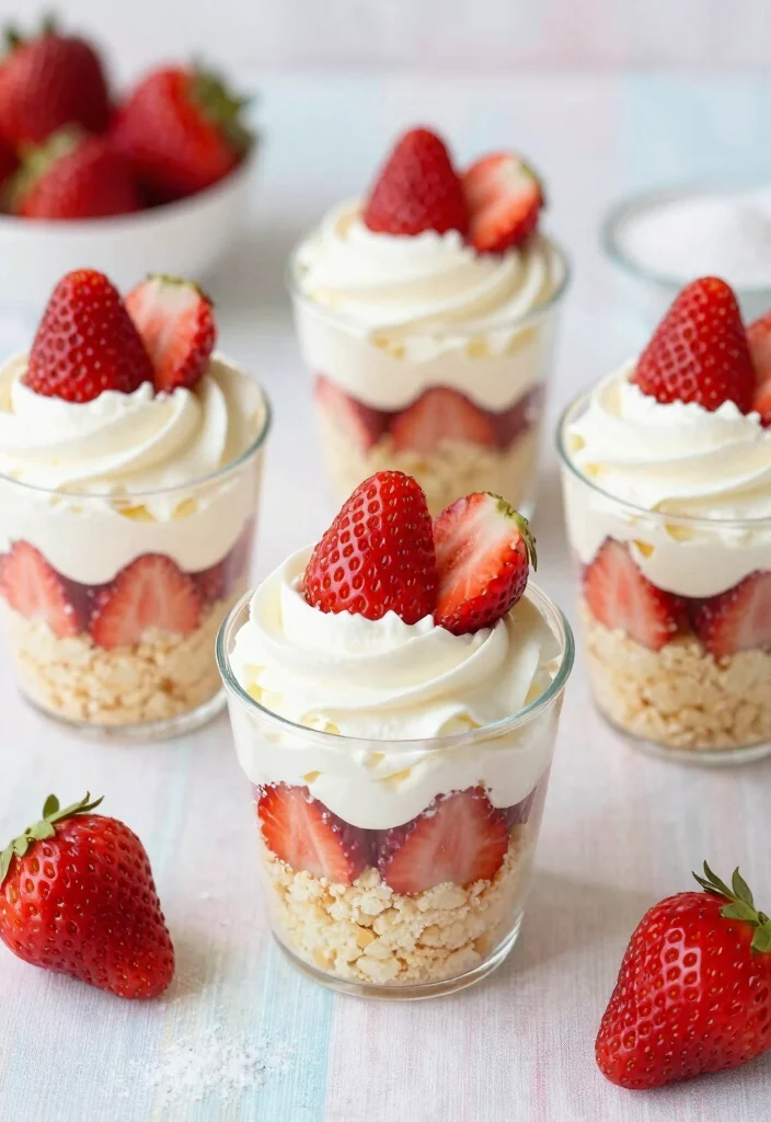 10 Dessert Cup Recipes for Easy No Bake Entertaining 78 10 Dessert Cup Recipes for Easy No Bake Entertaining - 8. Strawberry Shortcake Cups 1