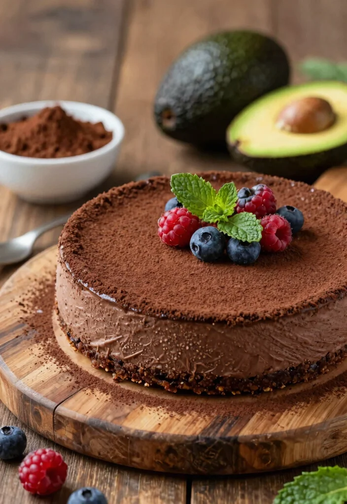 10 Healthy Cheesecake Recipes for Lighter Sweet Cravings - 3. Chocolate Avocado Cheesecake 1