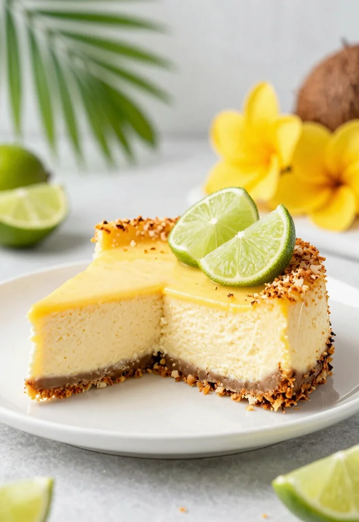10 Healthy Cheesecake Recipes for Lighter Sweet Cravings - 6. Coconut Lime Cheesecake 1