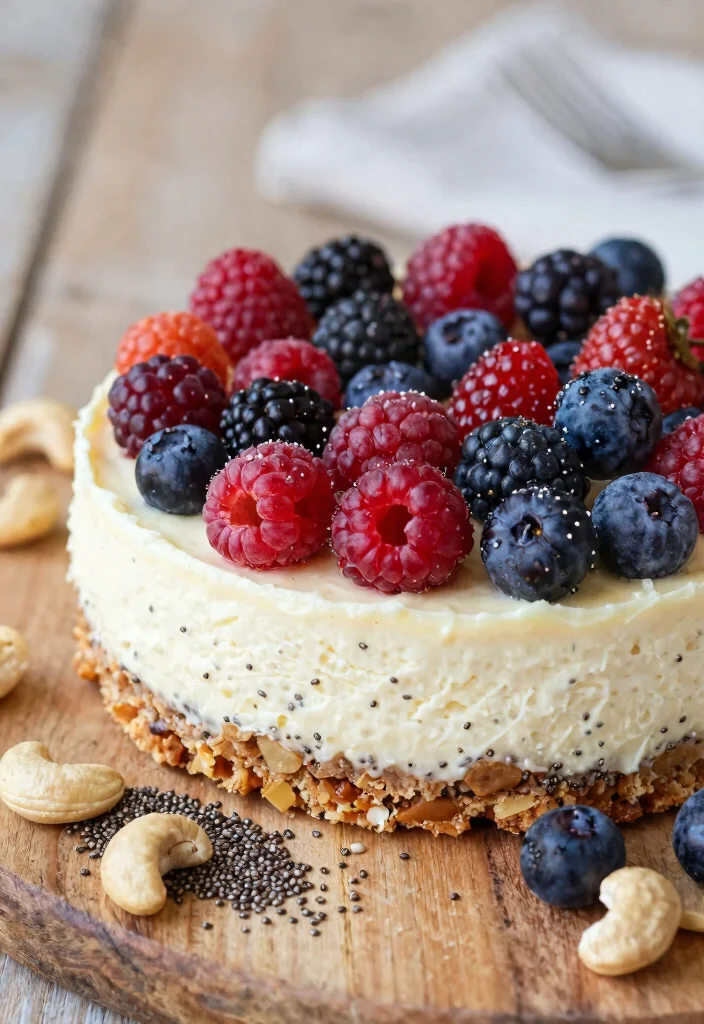10 Healthy Cheesecake Recipes for Lighter Sweet Cravings - 7. Berry Chia Seed Cheesecake 1