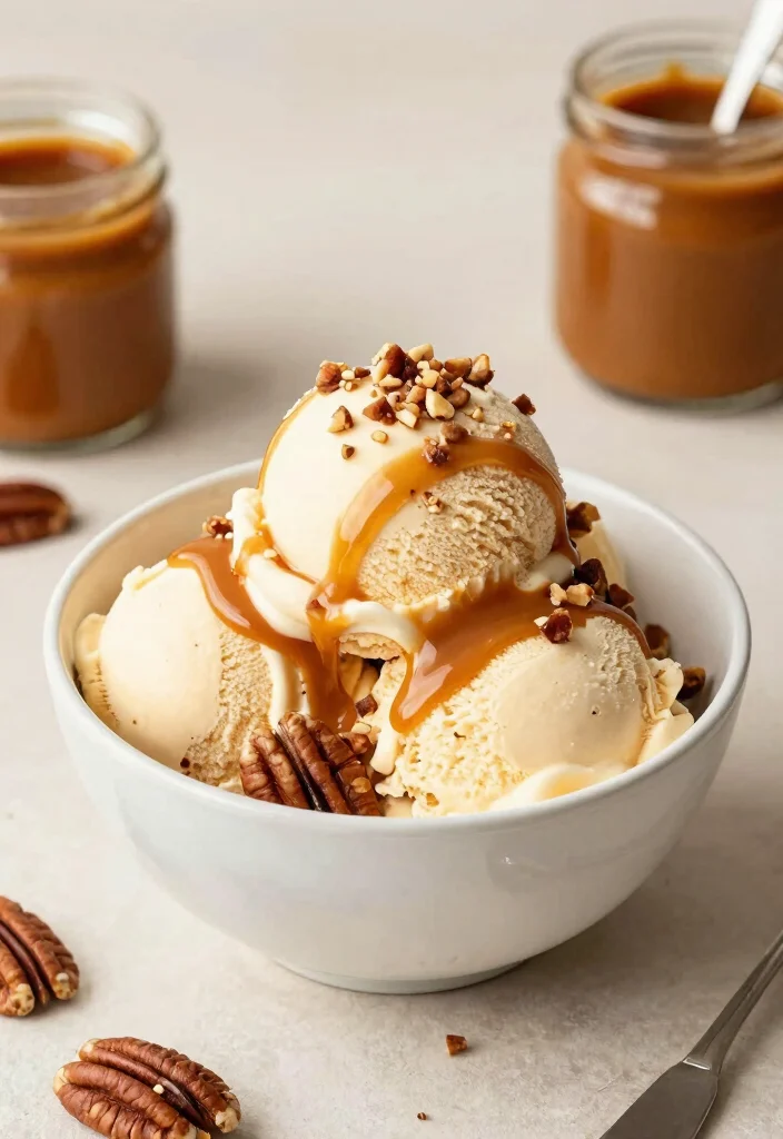 10 Keto Ice Cream Recipes for Creamy Guilt Free Treats - 3. Salted Caramel Pecan Ice Cream 1