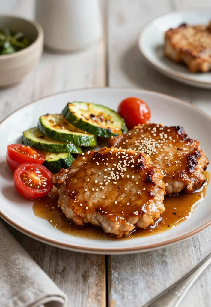 10 Keto Pork Chop Recipes for Juicy Weeknight Dinners - 10. Honey Garlic Pork Chops 1