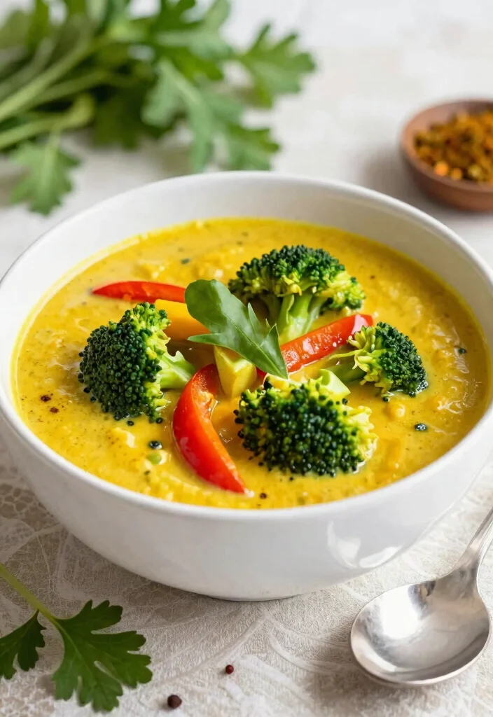 10 Vegan Keto Recipes for Low Carb Plant Based Eating - 5. Creamy Coconut Curry Soup 1