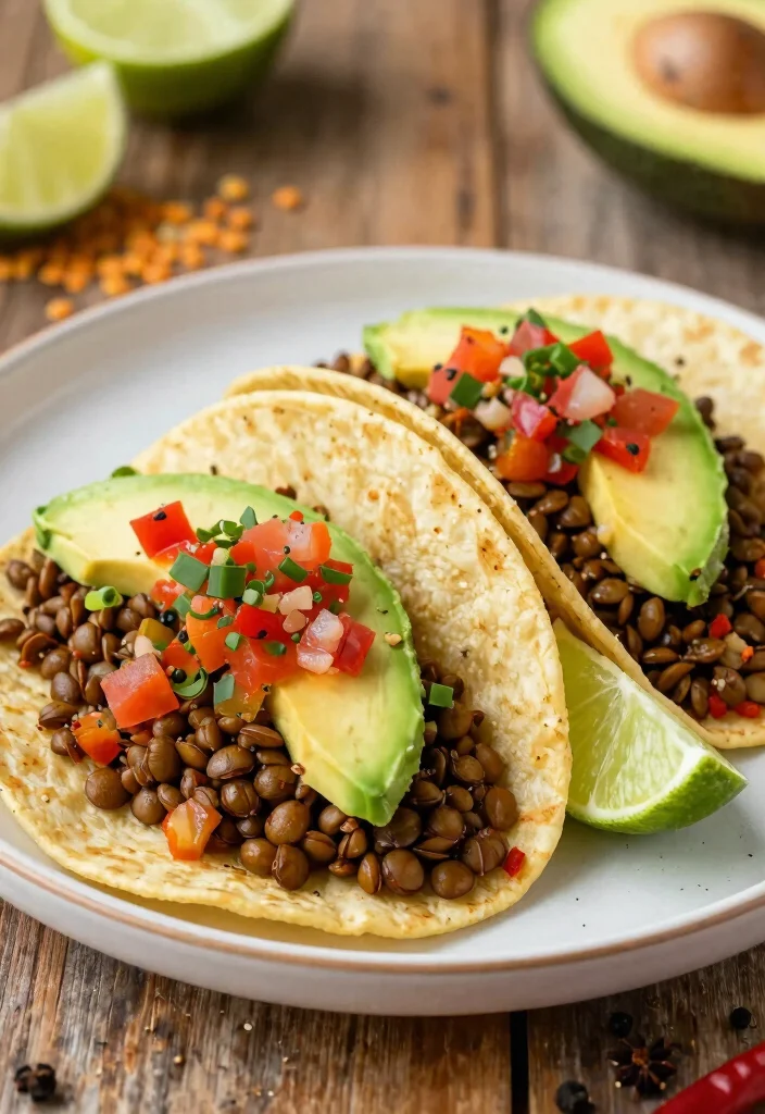 10 Vegan Taco Recipes for Fun Weeknight Meals - 1. Spicy Lentil Tacos 1