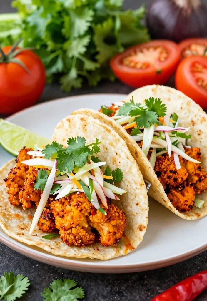 10 Vegan Taco Recipes for Fun Weeknight Meals - 10. Buffalo Cauliflower Tacos 1
