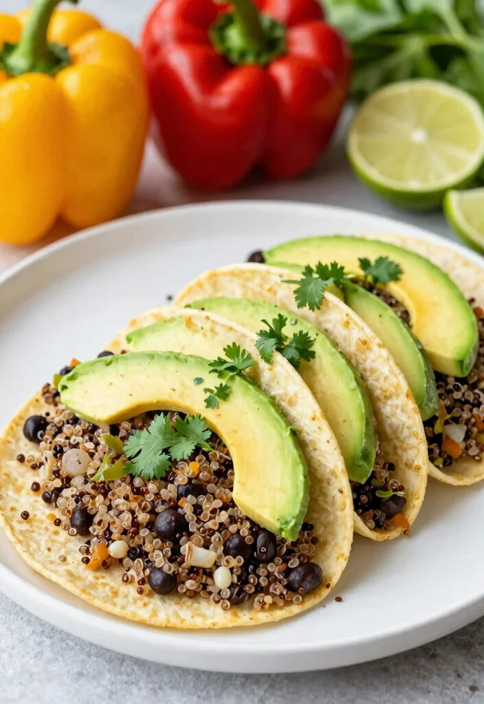 10 Vegan Taco Recipes for Fun Weeknight Meals - 3. Quinoa & Black Bean Tacos 1