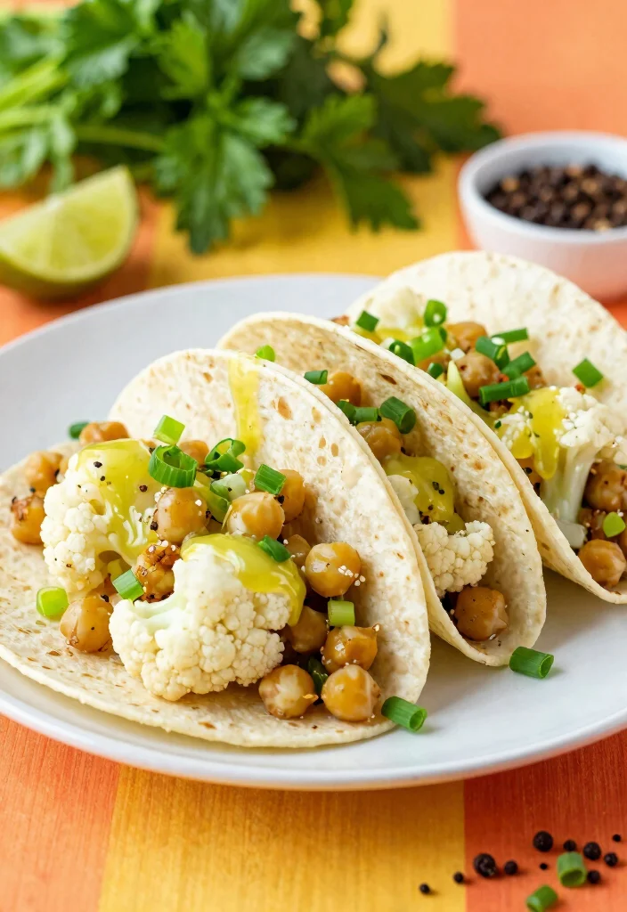 10 Vegan Taco Recipes for Fun Weeknight Meals - 4. Cauliflower and Chickpea Tacos 1