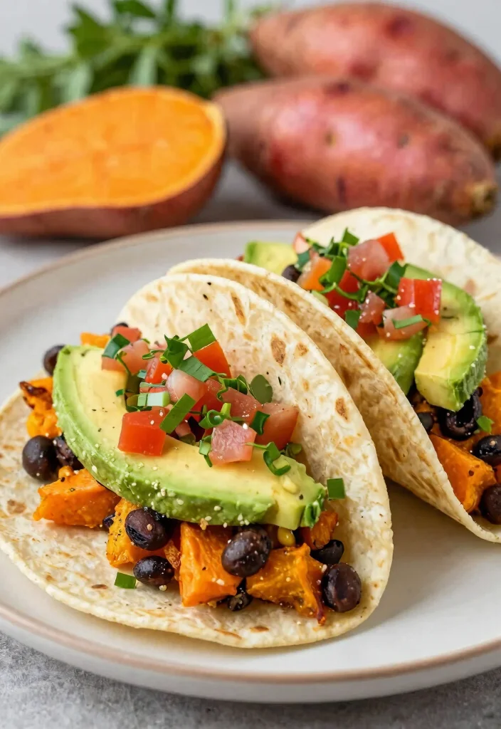 10 Vegan Taco Recipes for Fun Weeknight Meals - 5. Sweet Potato & Black Bean Tacos 1